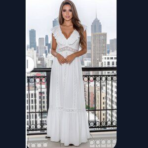 💞🎄Just in Dec👄✈️. Beautiful WHITE DRESS.